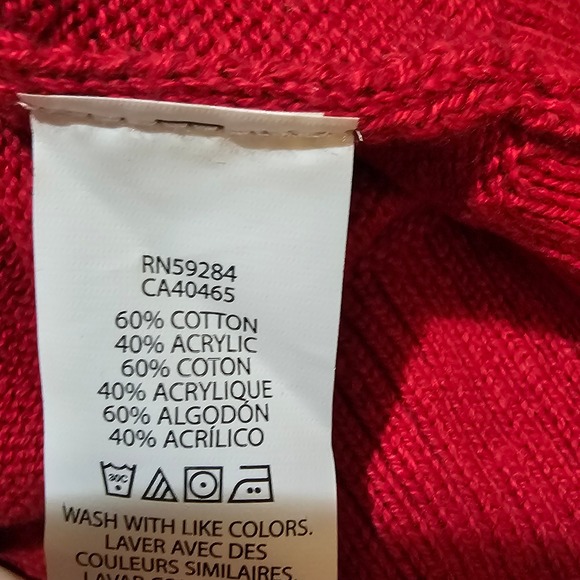 NWT The Children's Place Girls Red Fair Isle Christmas Sweater Dress 7 8 - Picture 5 of 5